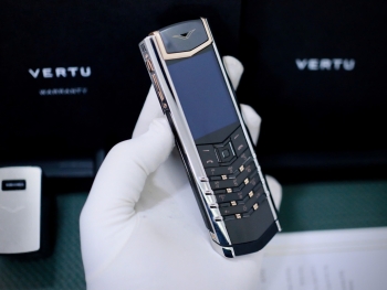 Signature S Thép Bóng Điểm Vàng Hồng